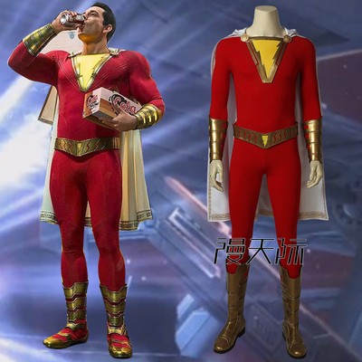 Shazam Captain Marvel Cosplay Kostüm Costume Outfit Halloween Shoe