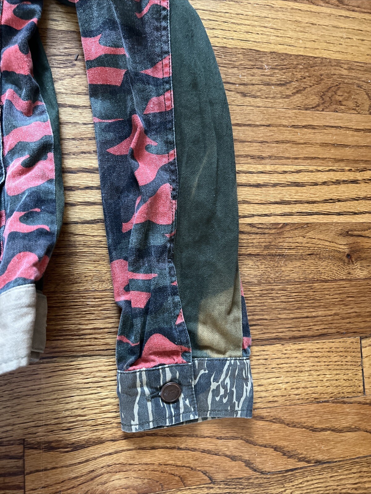 Strivers Row Patchwork Denim Canvas Jacket Biker … - image 7