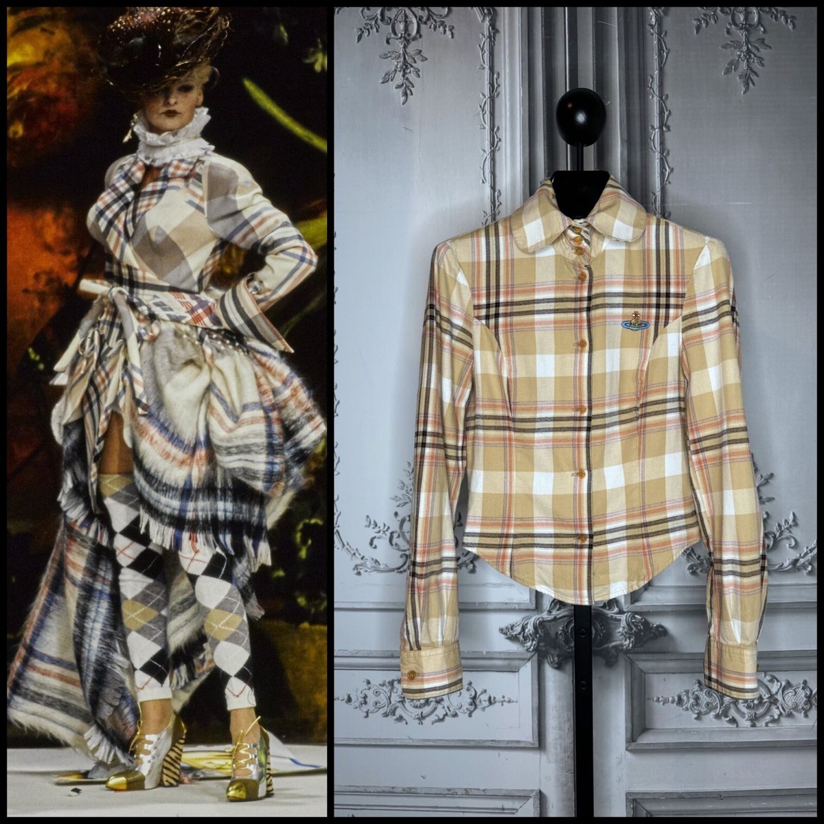 Vivienne Westwood - FW 1995 - Button Shirt in Beige Bruce of Vivienne Westwood - FW 1995 - Button Shirt in Beige Bruce of