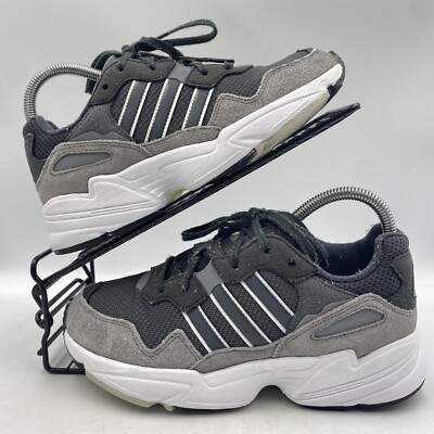 ADIDAS YUNG-96 GREY TRAINERS SIZE UK SUEDE BLACK WHITE CHUNKY G54568 GYM  UK