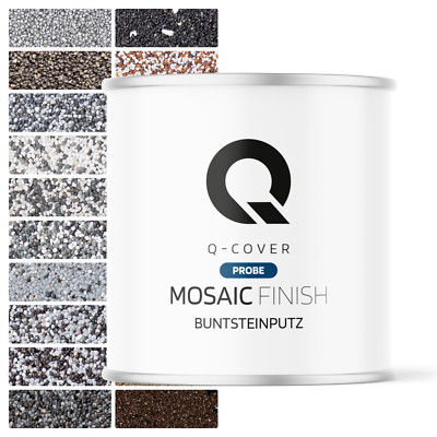Buntsteinputz Mosaikputz Sockelputz Dekorativputz Probe Tester 2,5kg Q-COVER