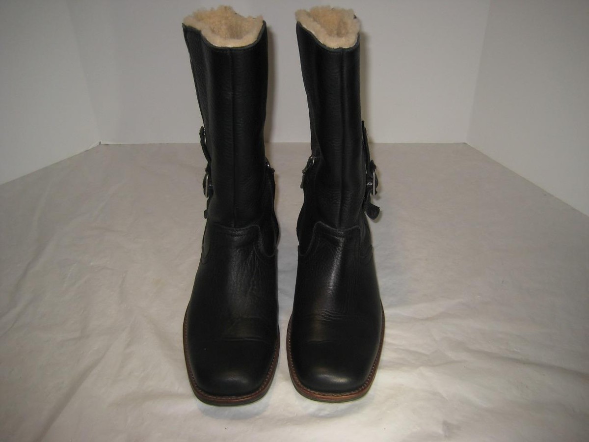 UGG Australia Size 6 Waverly Women's Boots 5572 Black Leather