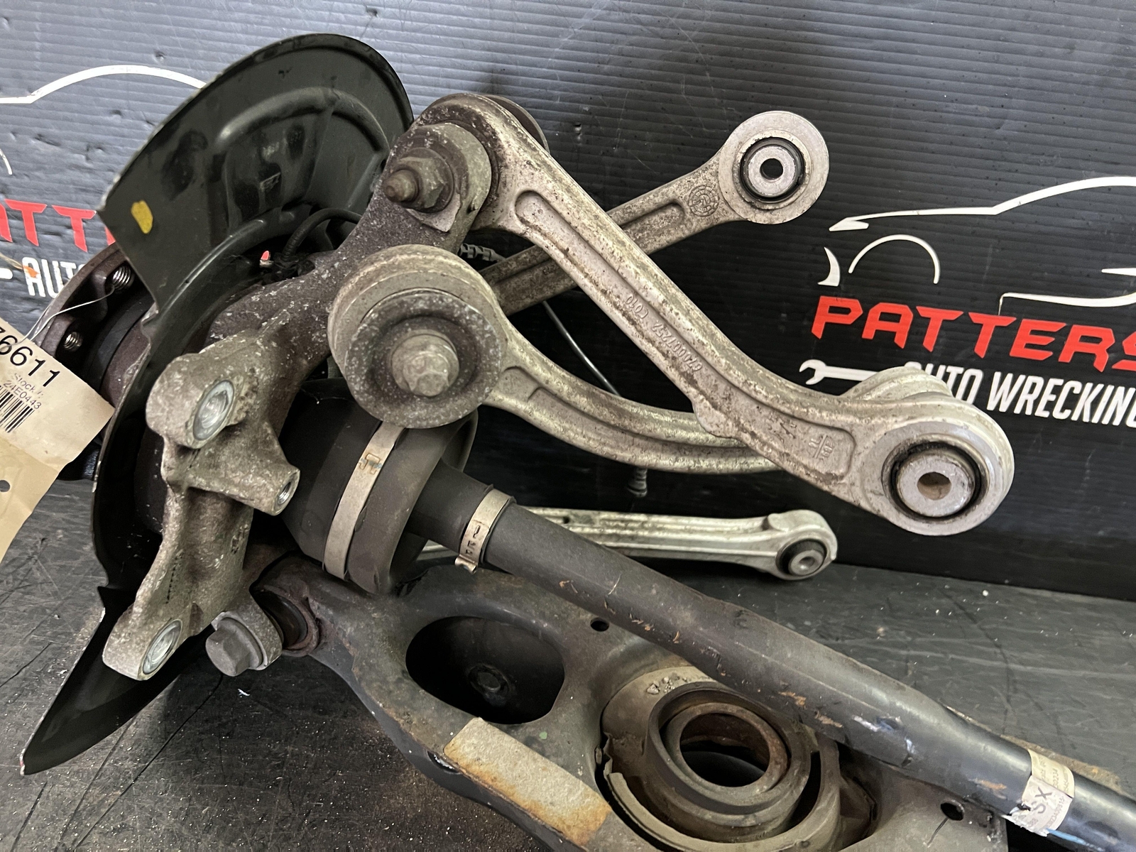 14-17 MASERATI GHIBLI REAR DRIVER LEFT KNEE AXLE SHAFT KNUCKLE CONTROL ARMS
