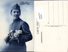 547610,Franz&ouml;sische Armee Soldat Uniform Portrait Rose