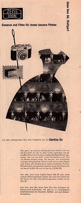 1956 B AD GERMAN ZEISS IKON CAMERA FILM OPERA CONTINA ILA