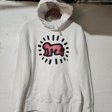 American Eagle Keith Harring "Radiant Baby" White Hoodie Medium 80's inspired