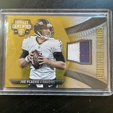 Joe Flacco 2014 Panini Totally Certified GOLD /25 Patch 2 Color Ravens SSP