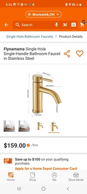 Flynamama Single Hole Single-Handle Bathroom Faucet