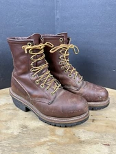 Red Wing 4418 USA Size 6 D Brown Steel Toe Insulated Logger Boots