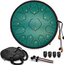 Steel Tongue Drum 15 Notes 14 Inch D-Key Panda Balmy Drum Percussion Instrument