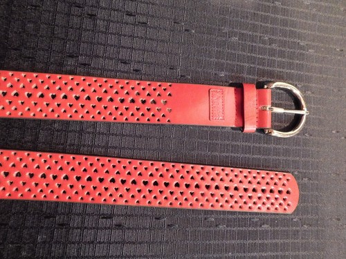 RELIC Red Faux LEATHER BELT Women's Size LARGE NWT - Picture 3 of 5