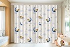 3D Moon Stars Bear B6427 Photo Curtain Window Blockout Fabric Amy 2024