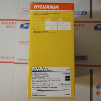 2 PACK Sylvania 5-6 in 13w 3000K Square LED Downlight Recessed  