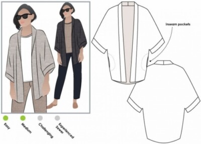 Style Arc Schnittmuster Besharl Jacke Damen Größen 4-16
