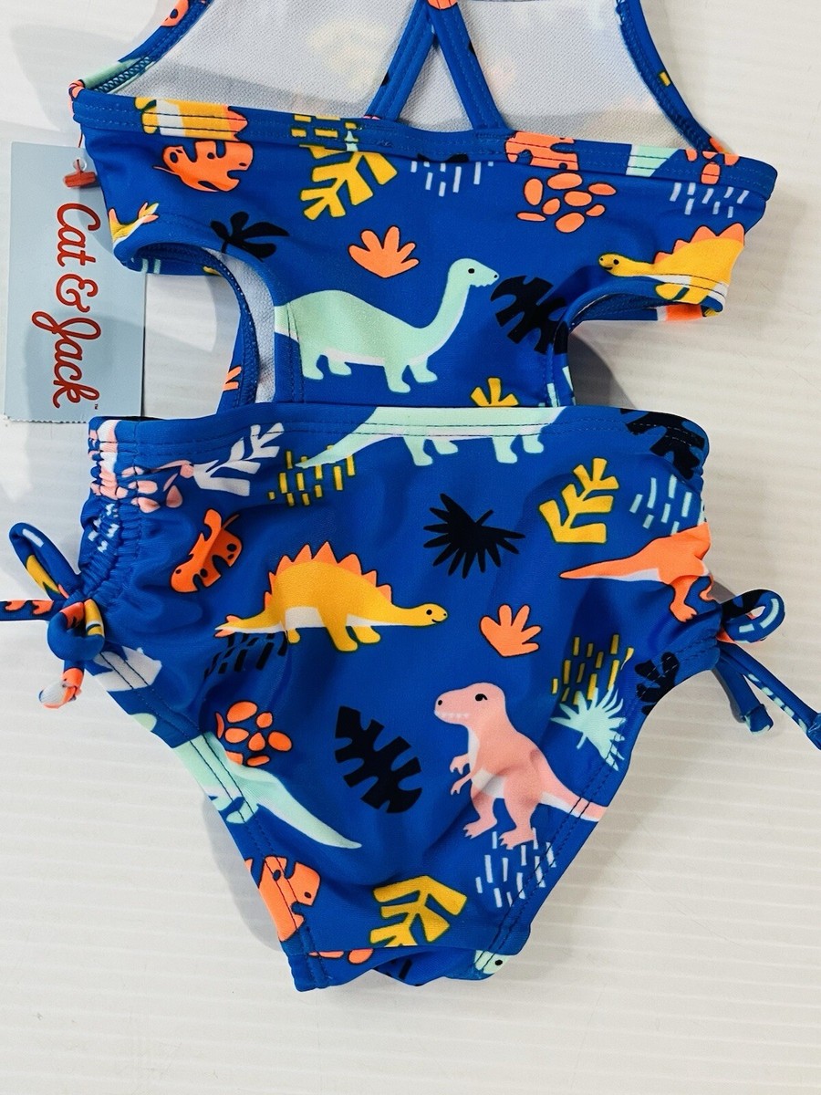 Baby Girls Dinosaur 1 Piece Swimsuit Side Cutout Cat & Jack