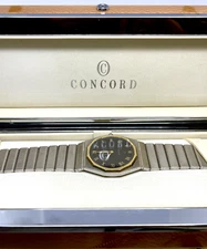 Concord Mariner SG 18K Gold Bezel 15-21-117 Men's Quartz Watch