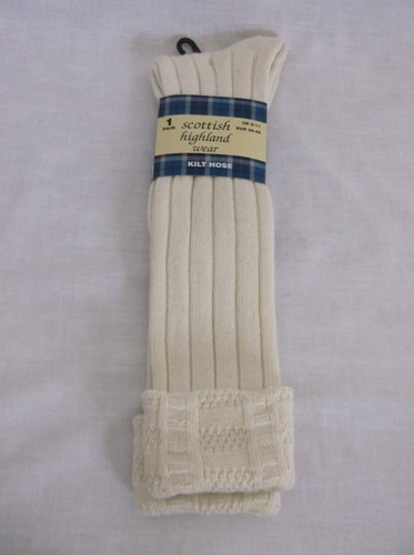Kilt Socks Mens Kilt Socks Scottish Highland Kilt Socks Black Natural Kilt Socks - Picture 4 of 5