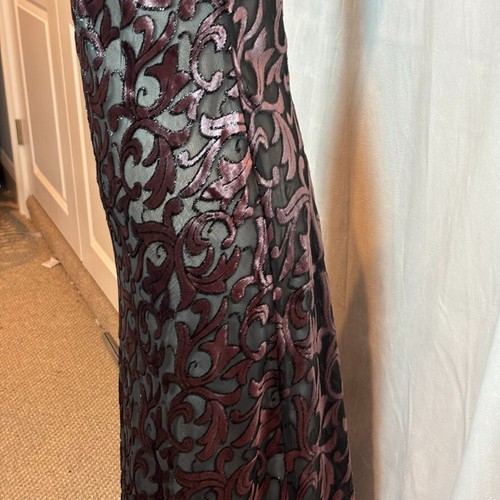 Rampage Y2K Brown burnt out Velvet lined Maxi spaghetti strap Dress size 7 - Picture 8 of 15