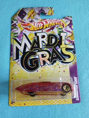 2012 Hot Wheels Mardi Gras GANGSTER GRIN Red EXCELLENT CARD  - Bild 1 von 4