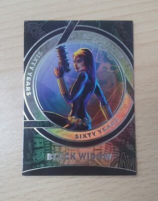 Black Widow CC-42 Marvel Finding Unicorn Avengers 60th Anniversary Black Foil