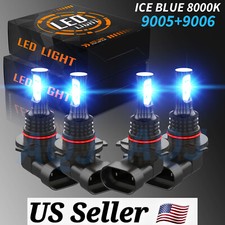 9005 9006 Led Headlights Kit Combo Bulbs 8000k High Low Beam Super Bright Blue 9005 9006 Led Headlights Kit Combo Bulbs 8000k High Low Beam Super Bright Blue