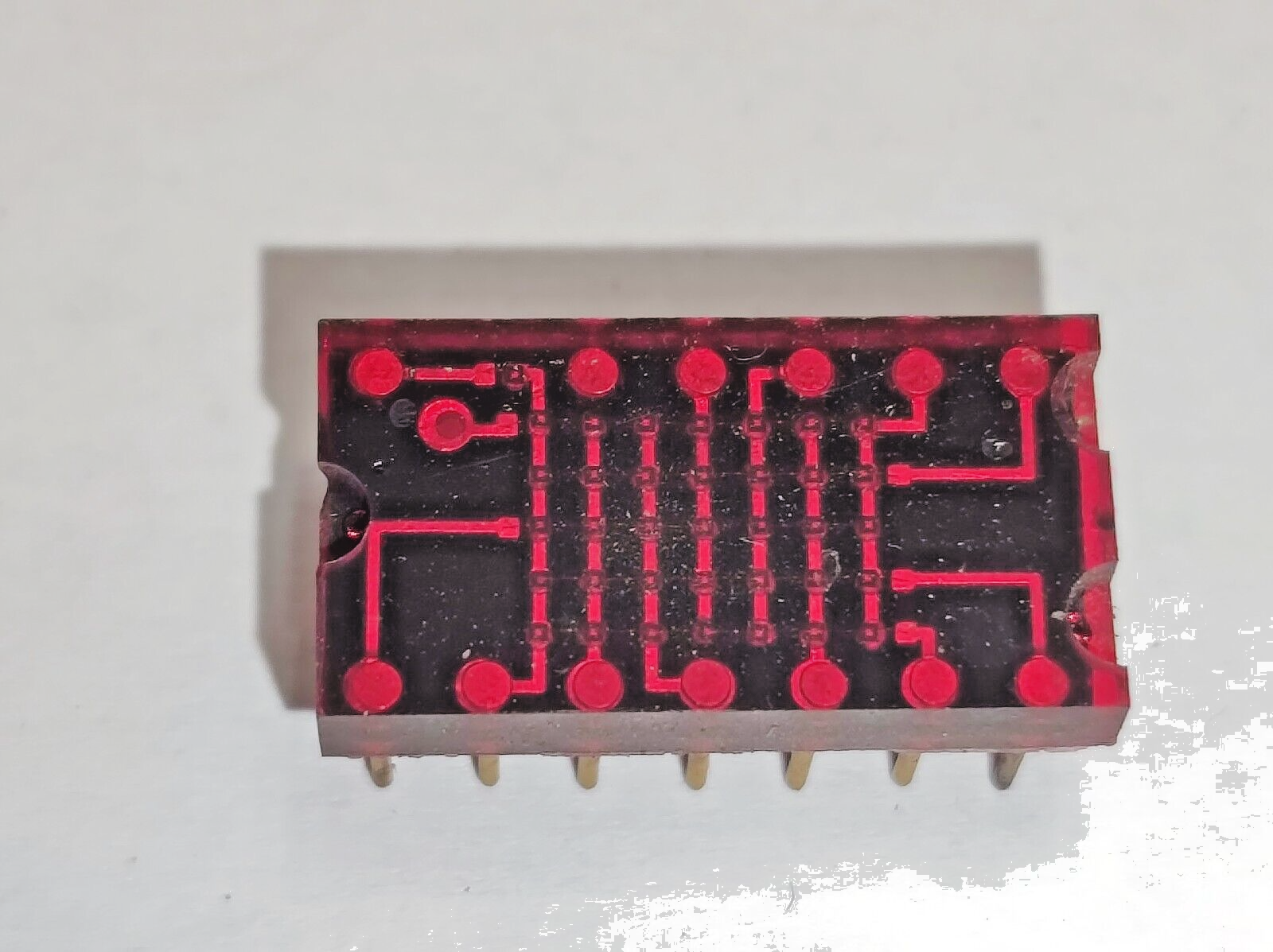 12x TIL305 Texas Instruments Alpha Numeric RED LED Display Gold Plated Pins NOS