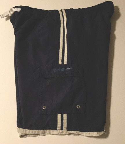 U.S.POLO ASSN. - Cargo Badehose mit Kordelzug gefüttert Gr. XL dunkelblau