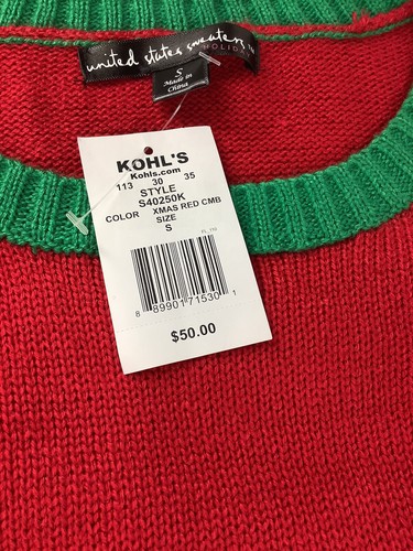 Maglione Stati Uniti Vacanze Donna Piccolo Babbo Natale ed Elfi MOL240906/MB2 - Foto 3 di 9
