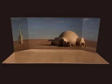 Lars Homestead Custom Backdrop Display for 3.75 figures Hasbro Kenner Ships Free