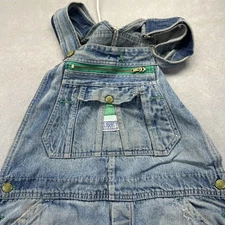 Liberty Bib Blue Denim Carpenter Overalls Made In USA Vintage Trashed Small