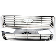 Grille For 2006-2010 Ford Explorer Chrome Shell W Black Insert Plastic Capa