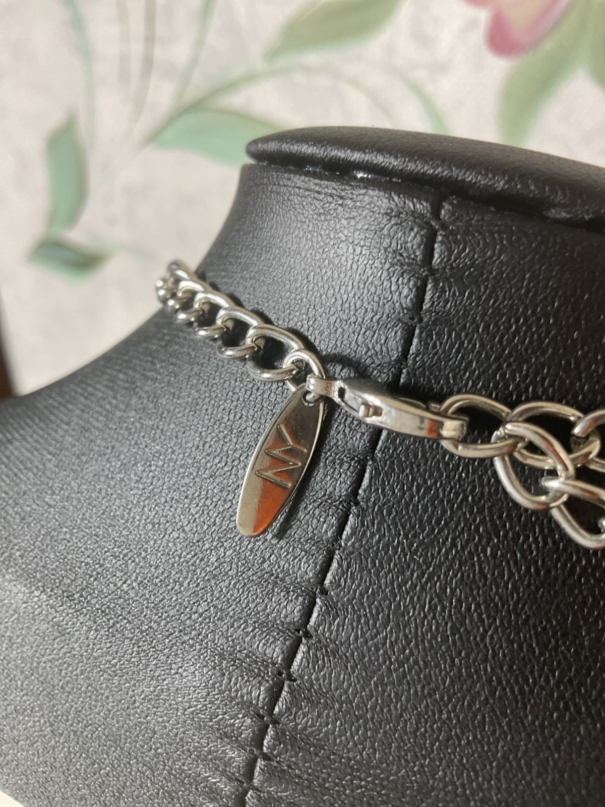 NY Silver Statement Necklace With Scroll Design - image 3