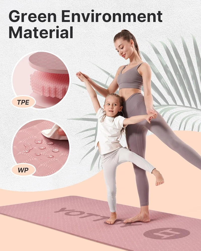 Extra Wide 72x32 Inch Non-Slip Eco-Friendly Yoga Mat for Fitness & Exercise Extra Wide 72x32 Inch Non-Slip Eco-Friendly Yoga Mat for Fitness & Exercise