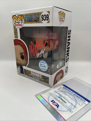 Funko Pop One Piece #939 Shanks Signed By Brandon Potter PSA