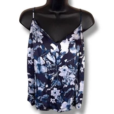 NEW Large Rails Blue Floral  Cami Style Tank Vneck Lux Sleeveless Top