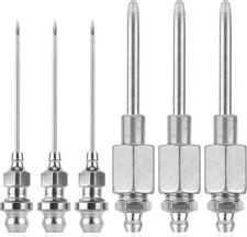 6pcs Grease Needle Nozzle Kit Grease Fitting Tool Steel Grease Needles