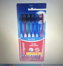 Colgate Extra Clean medium Circular Power Bristles Toothbrush 6 Pack