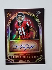 DeAngelo Hall 2025 Panini Silhouette Framed Signatures Auto /99 #FS-DHL Falcons