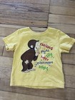 Vintage Y2K Curious George Yellow 12 Month Monkey T Shirt Yellow