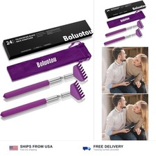 Kuvvfe 2 Pack Portable Extendable Back Scratcher, Stainless Steel Telescoping...