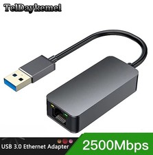 Image of 2500Mbps USB-3.0 To RJ45 2.5G Ethernet Gigabit Lan Network Adapter Converter A+