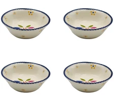 Temp-tations Nesting Prep / Dip Bowls,Shallow,Set of 4,Old World Green T50045