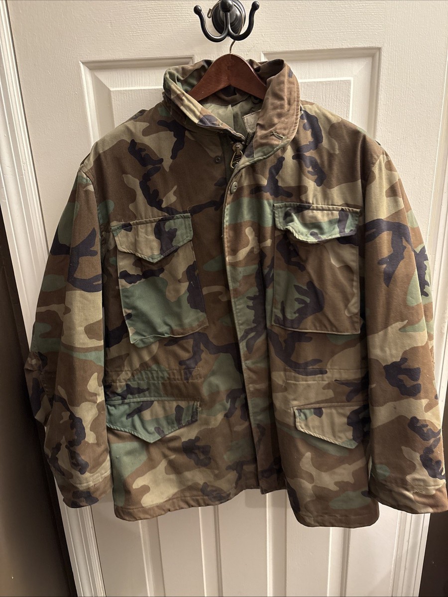 90s USA製 ALPHA M-65 COLD WEATHER L/R Alpha Industries M65 Vintage Army Cold Weather Field Jacket Made