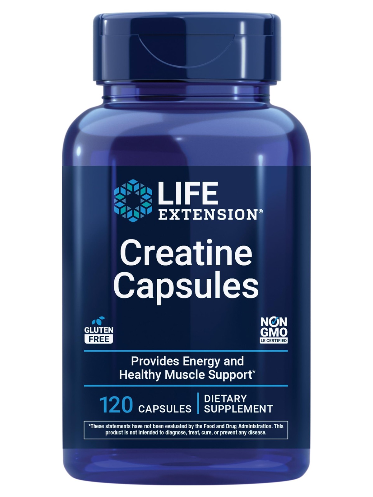 Life Extension Creatine Capsules – Creatine Monohydrate – Promotes Strength,