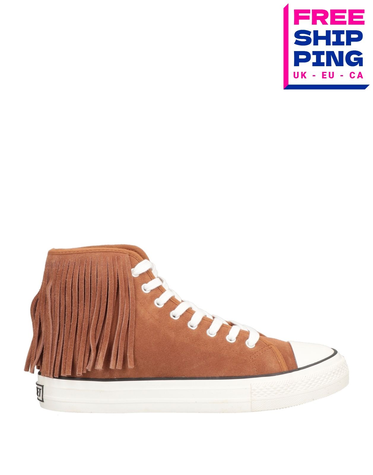 RRP€179 TWINSET Suede Leather Sneakers US11 UK8 EU41 Brown Logo Flat