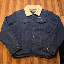 Patagonia Giacca Uomo Pile Foderata Camionista Pelliccia Denim Medium