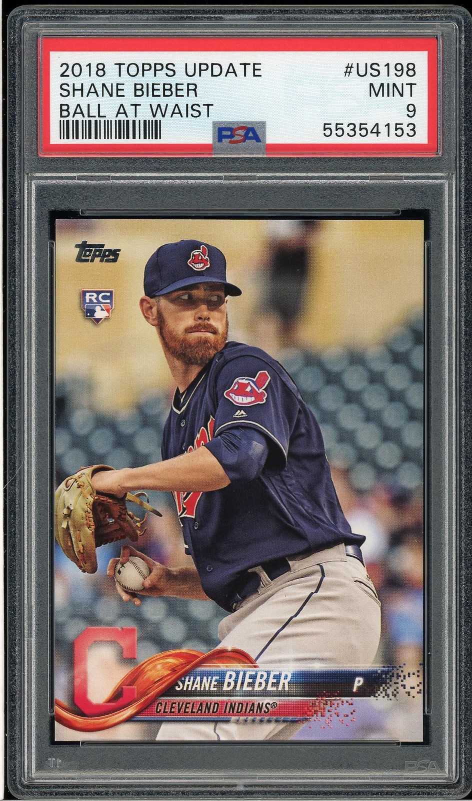 2018 Topps Update Shane Bieber #US198 PSA 9