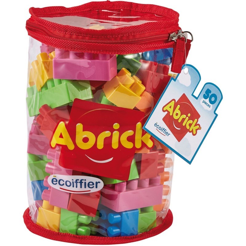 Sac de briques Abrick Ecoiffier 50 pièces pour partager ses premiers sourires