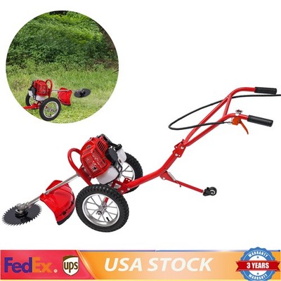 Lawn Mower Trimmer 2 Stroke Gasoline Brush Cutter Hand Push Grass Cutter Garden