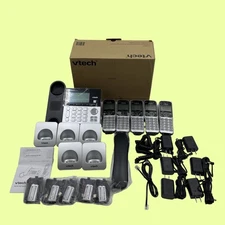 VTech VG208-5 DECT 6.0 Silver/Black 5-Handset Phone w/ Answering Machine